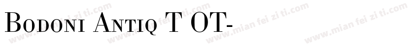 Bodoni Antiq T OT字体转换
